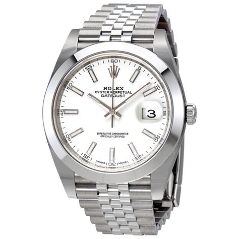 rolex datejust 41 white dial|2023 datejust 41mm 126300.